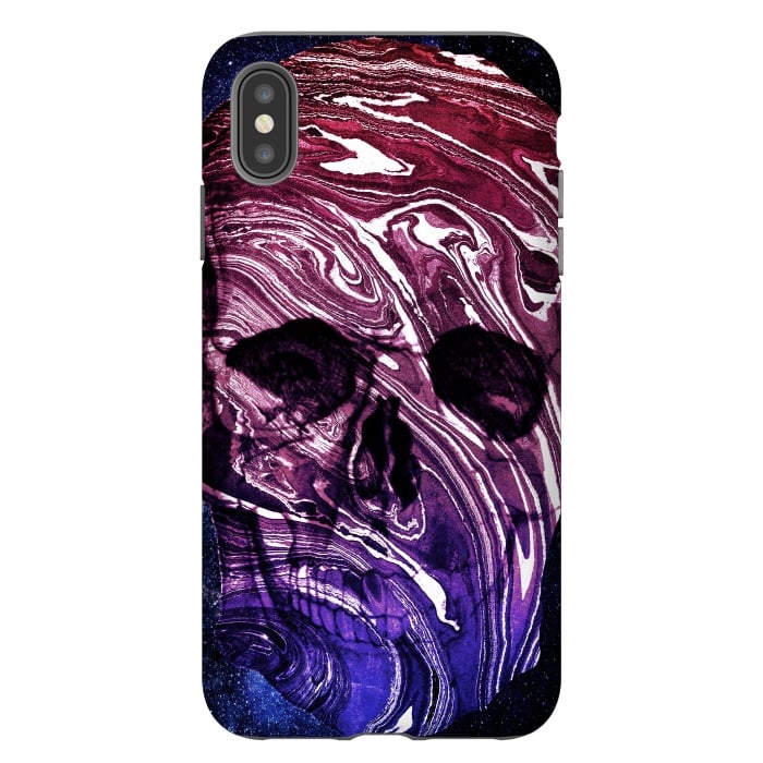 iPhone Xs Max StrongFit Gradient marble skull by Oana 
