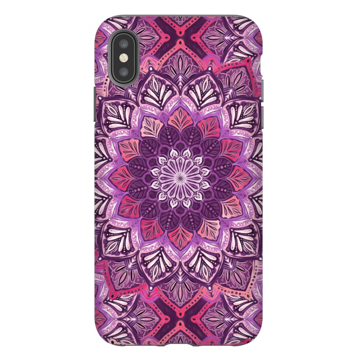 iPhone Xs Max StrongFit Perfect Pearly Plum Mandala by Micklyn Le Feuvre