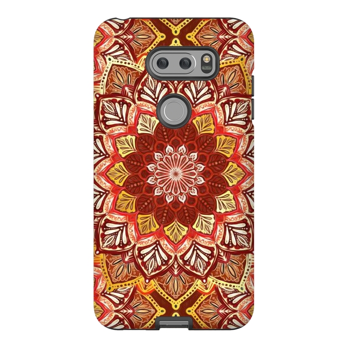 V30 StrongFit Boho Mandala in Rust Red and Faux Gold by Micklyn Le Feuvre