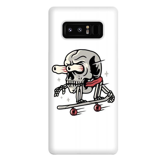 Galaxy Note 8 StrongFit Skull Skateboarding by Afif Quilimo