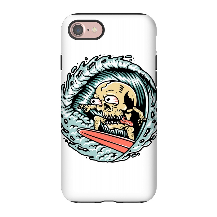 iPhone 7 StrongFit Skull Surfing by Afif Quilimo