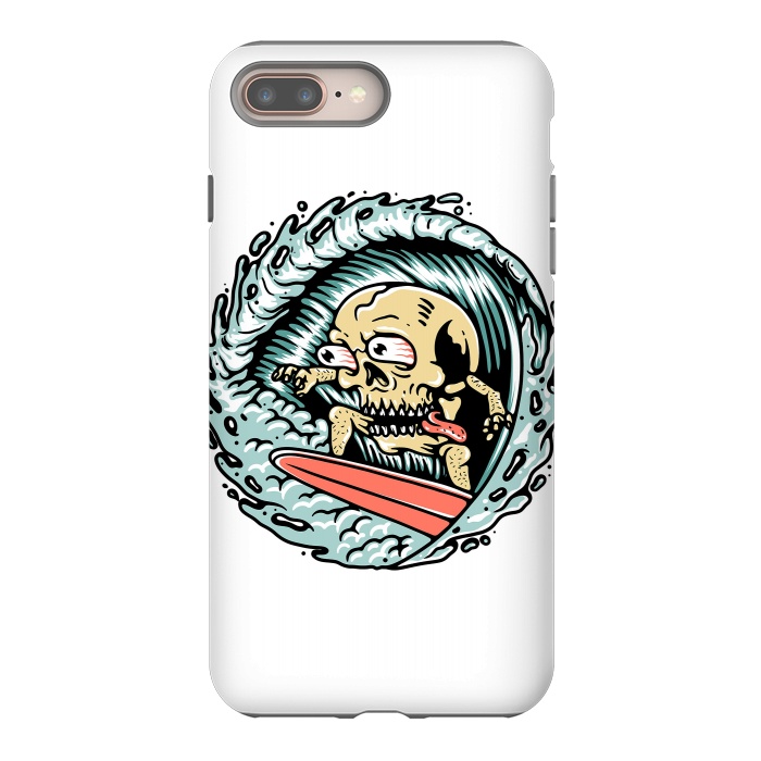 iPhone 7 plus StrongFit Skull Surfing by Afif Quilimo