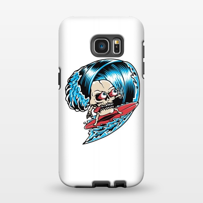 Galaxy S7 EDGE StrongFit Skull Surfing 1 by Afif Quilimo