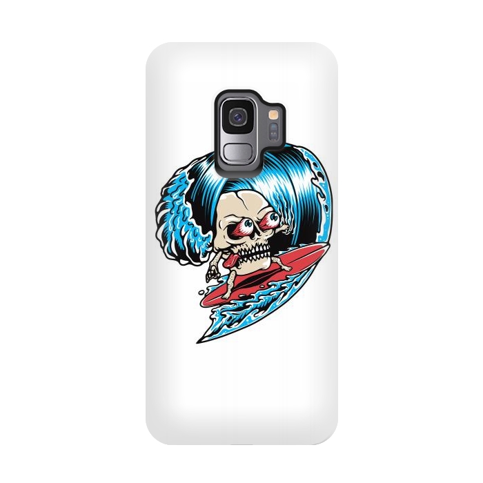 Galaxy S9 StrongFit Skull Surfing 1 by Afif Quilimo