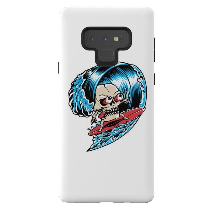 Galaxy Note 9 StrongFit Skull Surfing 1 by Afif Quilimo