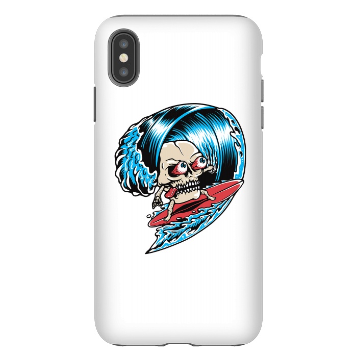 iPhone Xs Max StrongFit Skull Surfing 1 by Afif Quilimo
