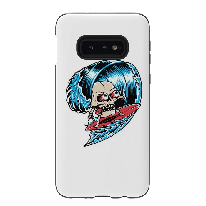 Galaxy S10e StrongFit Skull Surfing 1 by Afif Quilimo