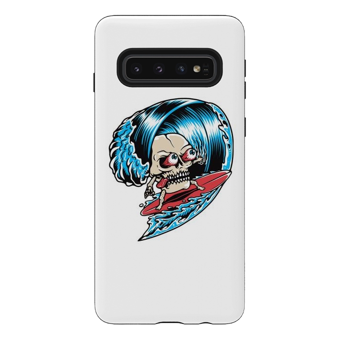 Galaxy S10 StrongFit Skull Surfing 1 by Afif Quilimo