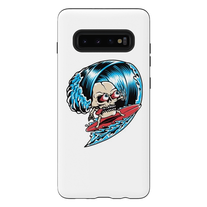 Galaxy S10 plus StrongFit Skull Surfing 1 by Afif Quilimo