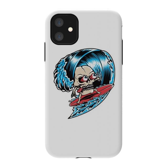 iPhone 11 StrongFit Skull Surfing 1 by Afif Quilimo