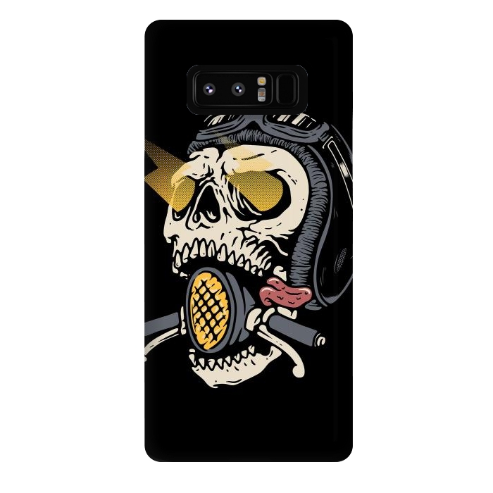 Galaxy Note 8 StrongFit Skull Biker 1 by Afif Quilimo