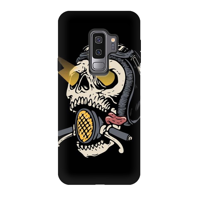 Galaxy S9 plus StrongFit Skull Biker 1 by Afif Quilimo