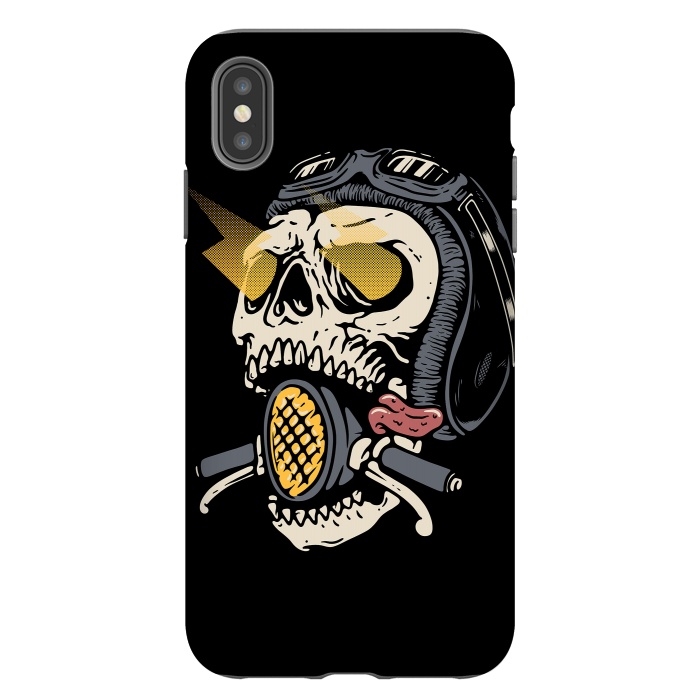 iPhone Xs Max StrongFit Skull Biker 1 by Afif Quilimo