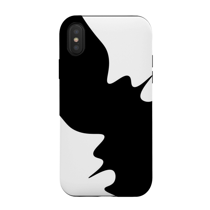 iPhone Xs / X StrongFit Black and White Minimal Art-I by Creativeaxle