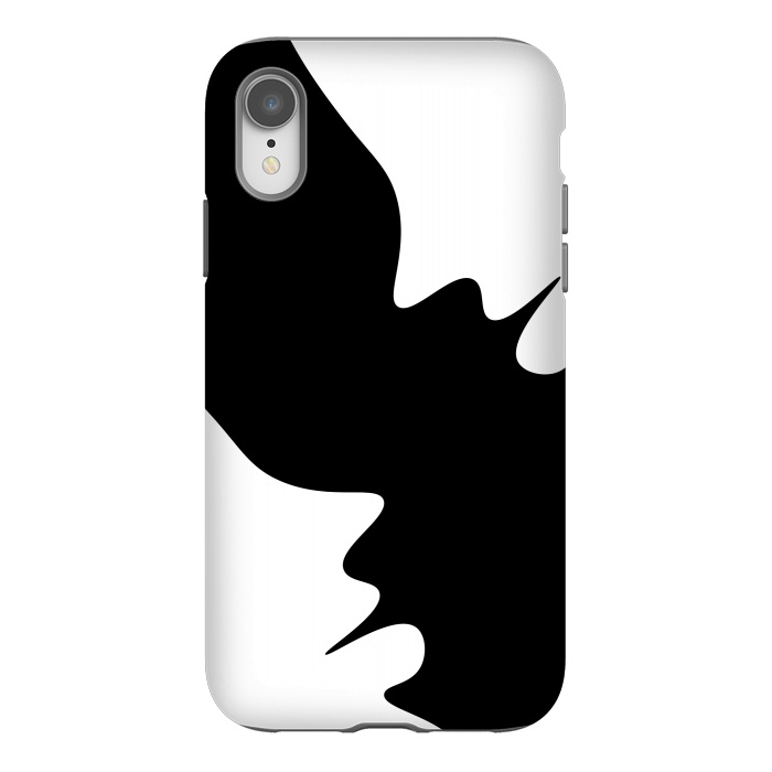 iPhone Xr StrongFit Black and White Minimal Art-I by Creativeaxle