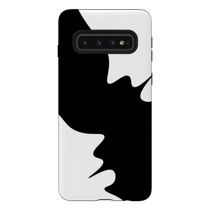 Galaxy S10 StrongFit Black and White Minimal Art-I by Creativeaxle