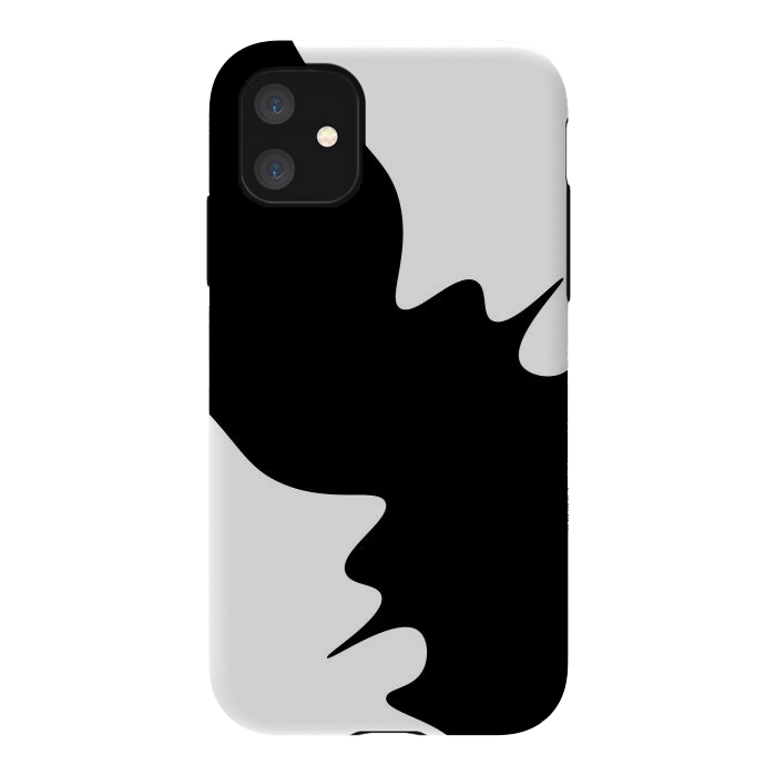 iPhone 11 StrongFit Black and White Minimal Art-I by Creativeaxle