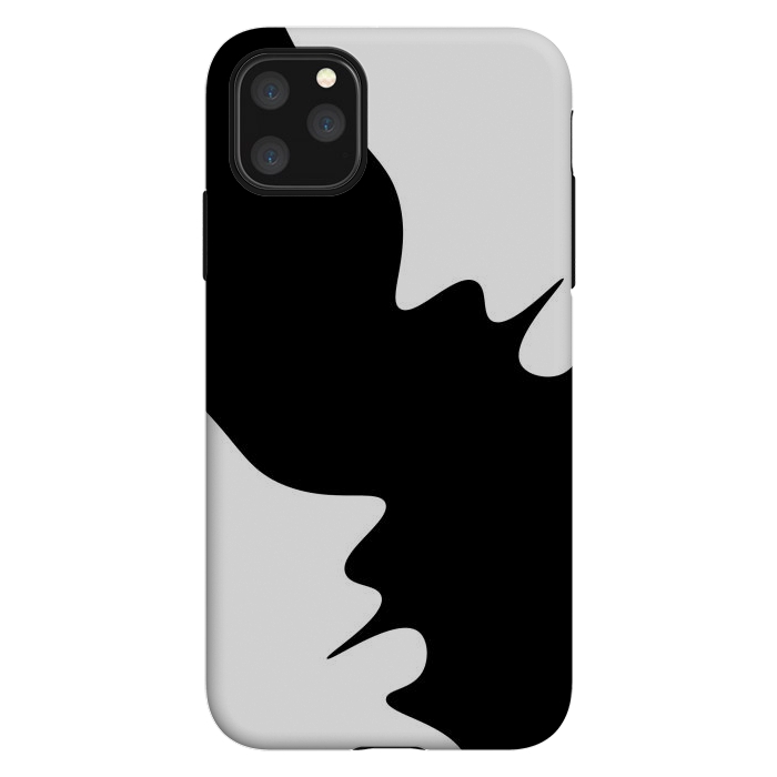 iPhone 11 Pro Max StrongFit Black and White Minimal Art-I by Creativeaxle