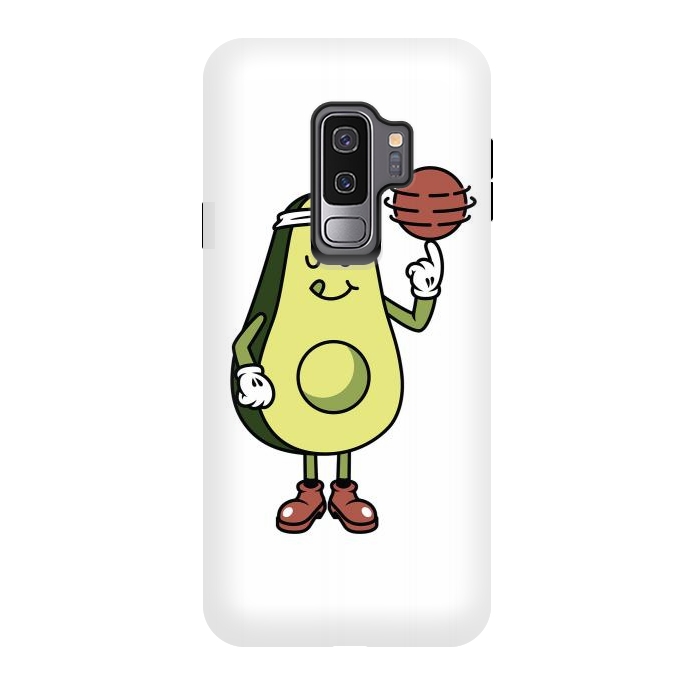 Galaxy S9 plus StrongFit Avocado Playing Ball by Afif Quilimo
