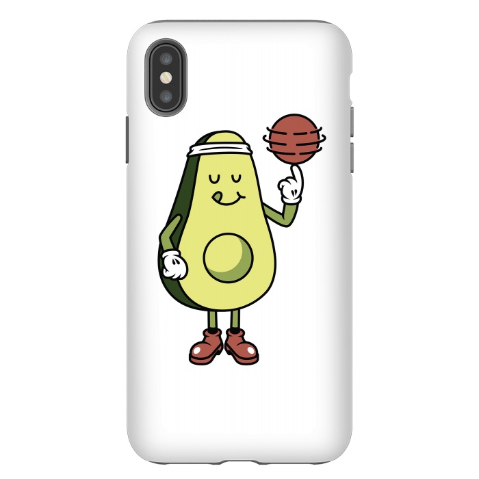 iPhone Xs Max StrongFit Avocado Playing Ball by Afif Quilimo