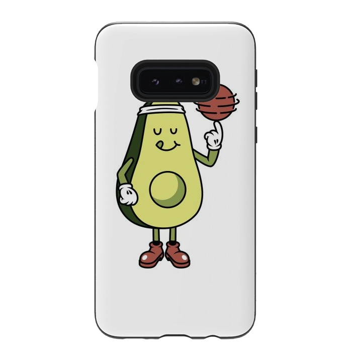 Galaxy S10e StrongFit Avocado Playing Ball by Afif Quilimo