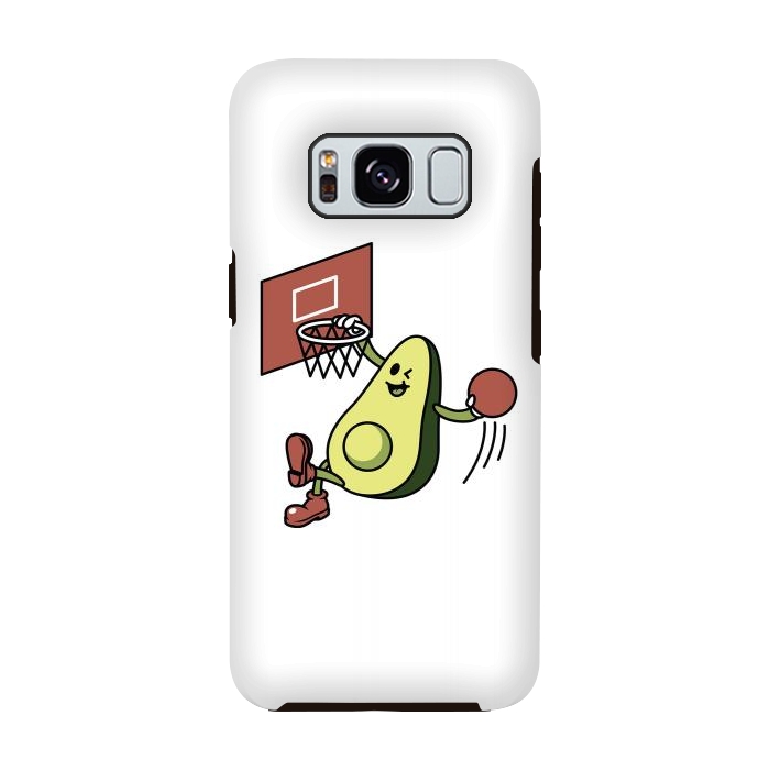 Galaxy S8 StrongFit Avocado Playing Basketball by Afif Quilimo