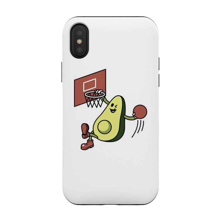 iPhone Xs / X StrongFit Avocado Playing Basketball by Afif Quilimo