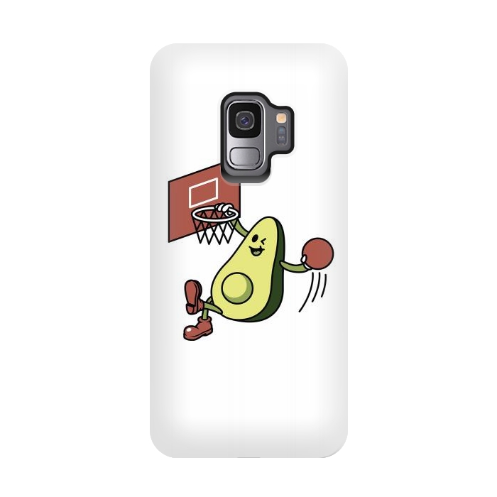 Galaxy S9 StrongFit Avocado Playing Basketball by Afif Quilimo