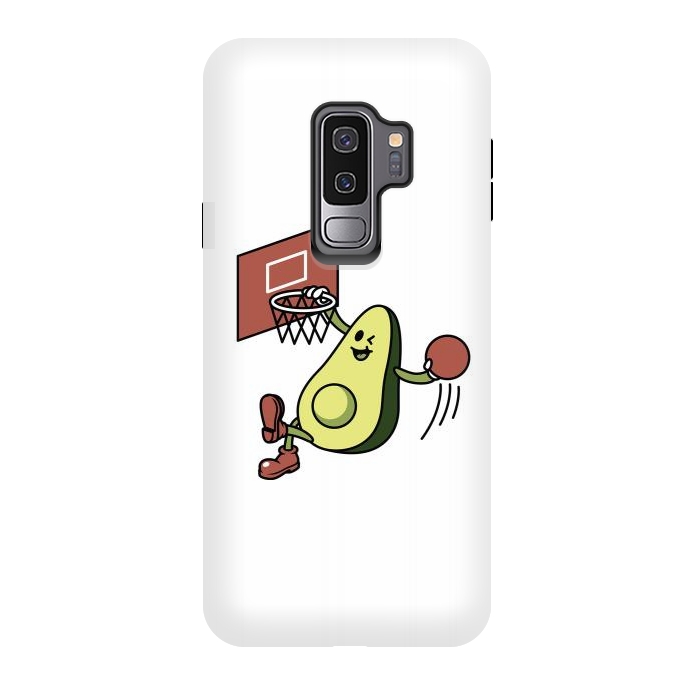 Galaxy S9 plus StrongFit Avocado Playing Basketball by Afif Quilimo