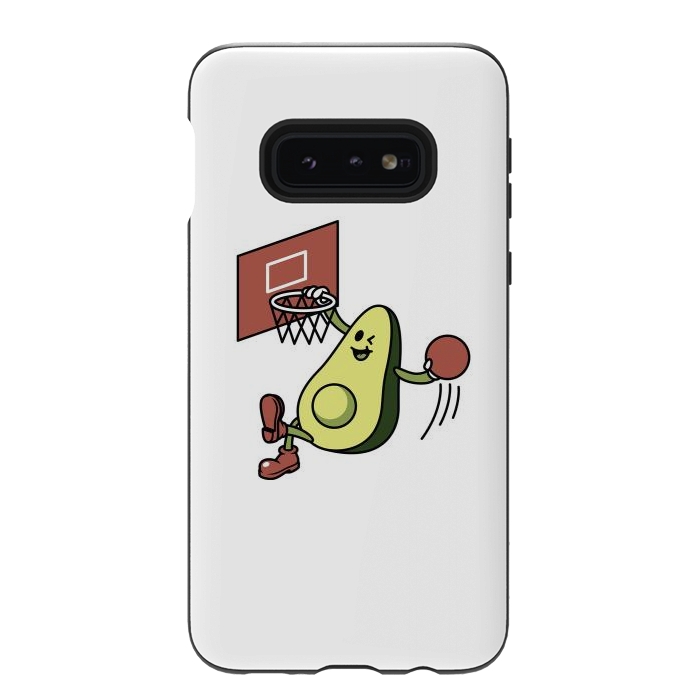 Galaxy S10e StrongFit Avocado Playing Basketball by Afif Quilimo