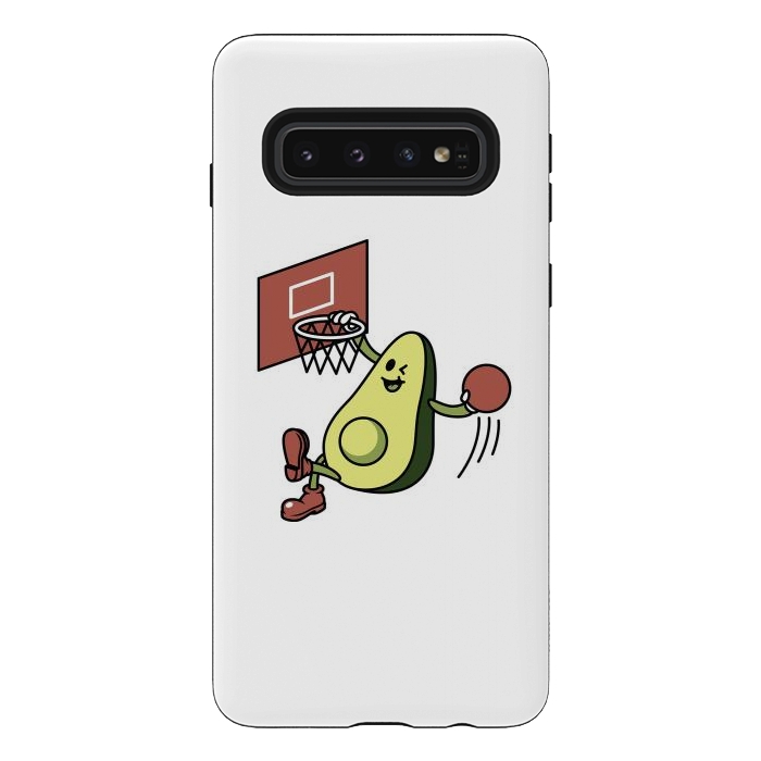 Galaxy S10 StrongFit Avocado Playing Basketball by Afif Quilimo