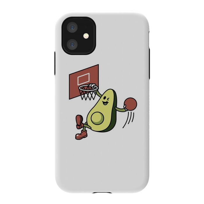 iPhone 11 StrongFit Avocado Playing Basketball by Afif Quilimo