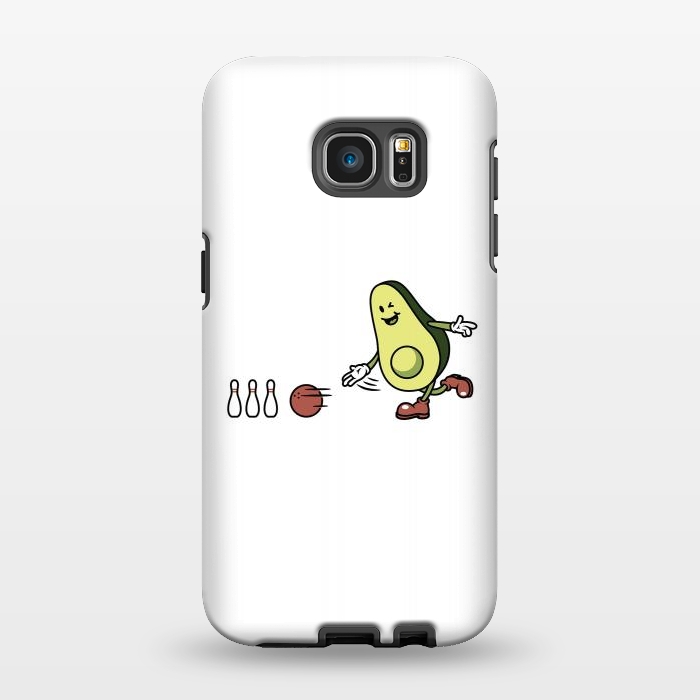 Galaxy S7 EDGE StrongFit Avocado Playing Bowling by Afif Quilimo