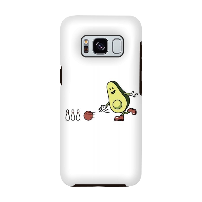 Galaxy S8 StrongFit Avocado Playing Bowling by Afif Quilimo