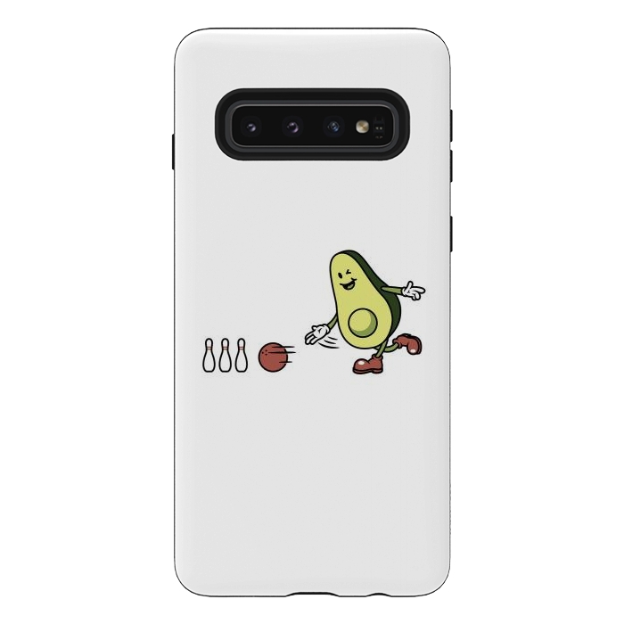 Galaxy S10 StrongFit Avocado Playing Bowling by Afif Quilimo