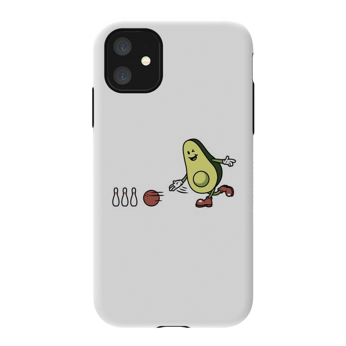 iPhone 11 StrongFit Avocado Playing Bowling by Afif Quilimo