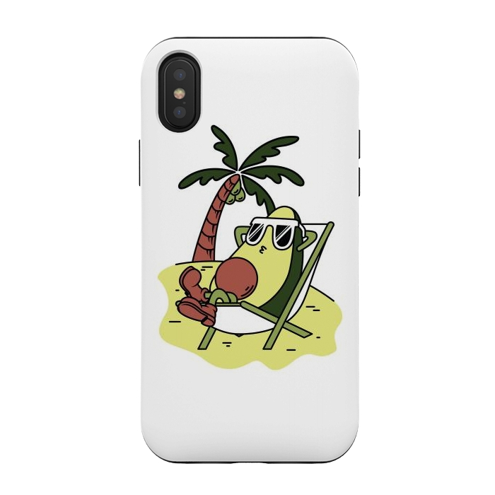 iPhone Xs / X StrongFit Avocado Relax by Afif Quilimo
