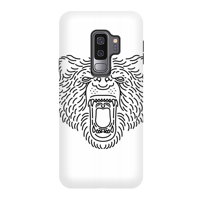 Galaxy S9 plus StrongFit Bear Roar Line by Afif Quilimo