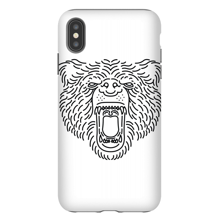 iPhone Xs Max StrongFit Bear Roar Line by Afif Quilimo