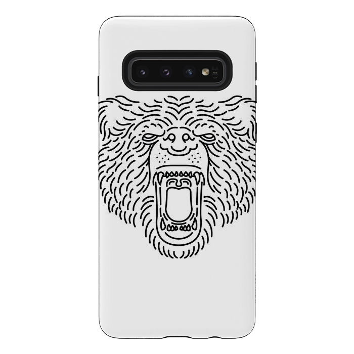 Galaxy S10 StrongFit Bear Roar Line by Afif Quilimo