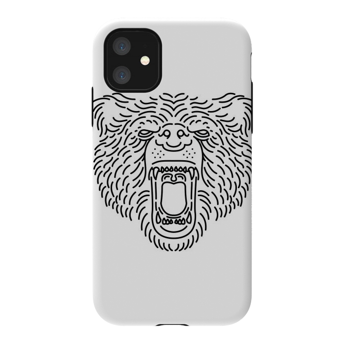 iPhone 11 StrongFit Bear Roar Line by Afif Quilimo