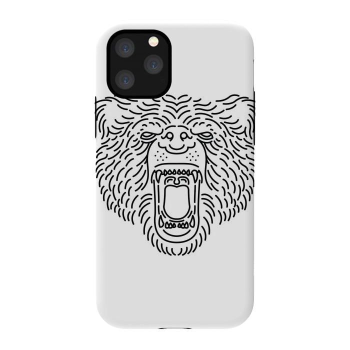 iPhone 11 Pro StrongFit Bear Roar Line by Afif Quilimo