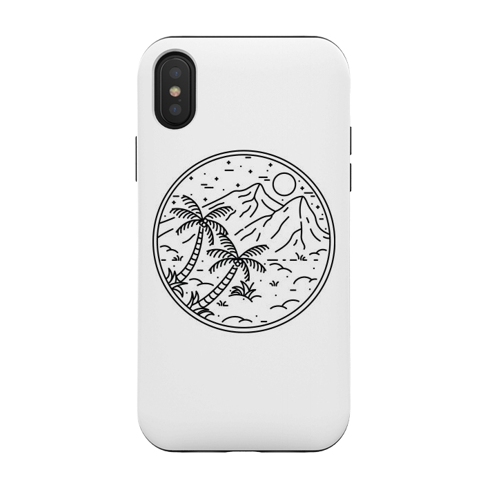 iPhone Xs / X StrongFit Coconut Tree by Afif Quilimo