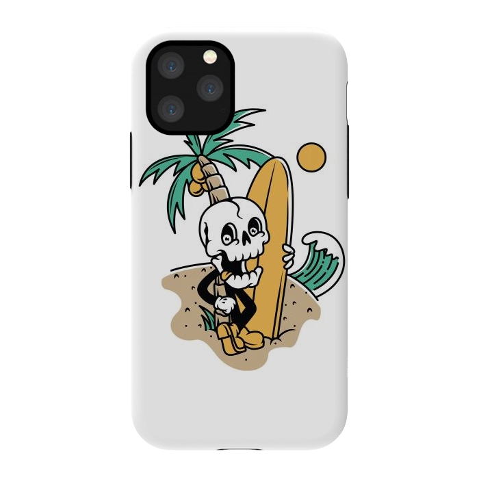 iPhone 11 Pro StrongFit Skull Ready to Surf by Afif Quilimo