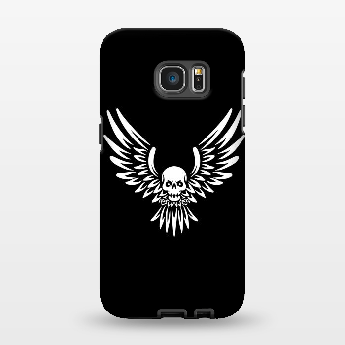 Galaxy S7 EDGE StrongFit Flying Skull by Afif Quilimo