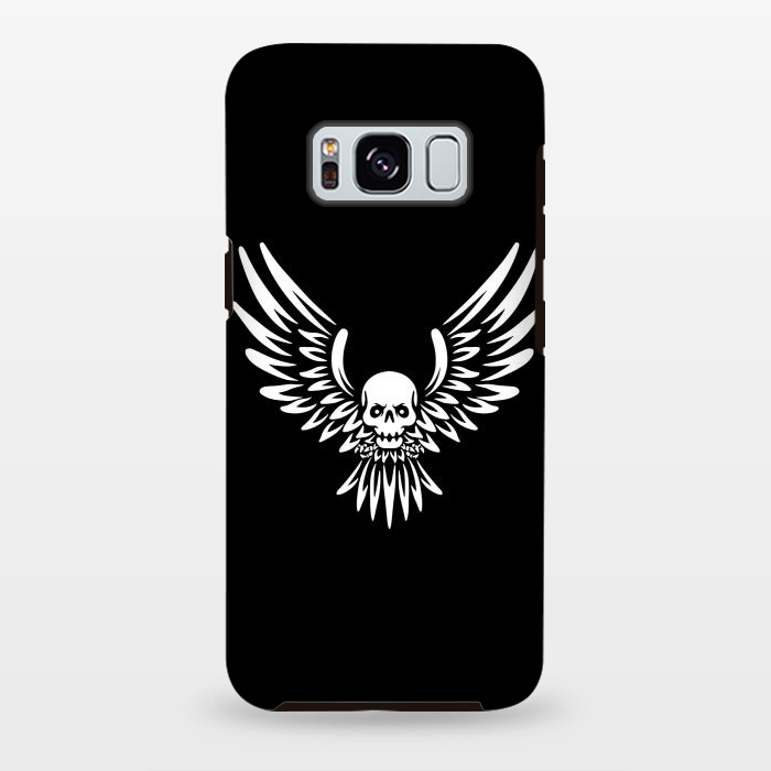Galaxy S8 plus StrongFit Flying Skull by Afif Quilimo