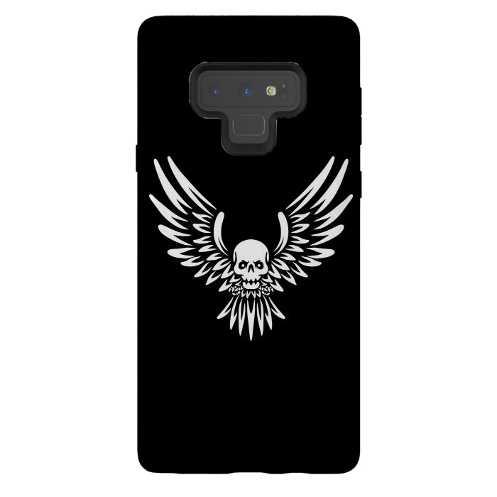 Galaxy Note 9 StrongFit Flying Skull by Afif Quilimo