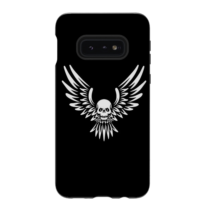 Galaxy S10e StrongFit Flying Skull by Afif Quilimo