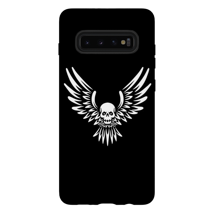Galaxy S10 plus StrongFit Flying Skull by Afif Quilimo