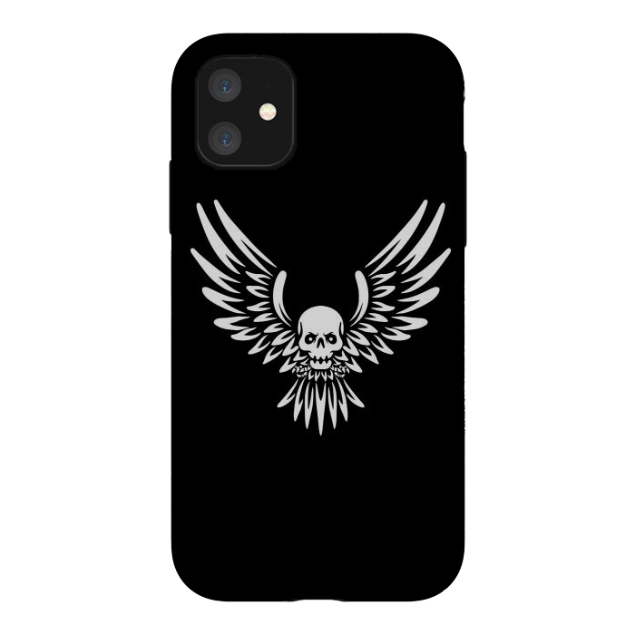 iPhone 11 StrongFit Flying Skull by Afif Quilimo